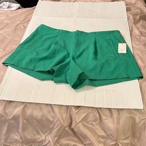 ♻️ New A New Day Tokyo City Green Stretch Midi High Rise Shorts size 20